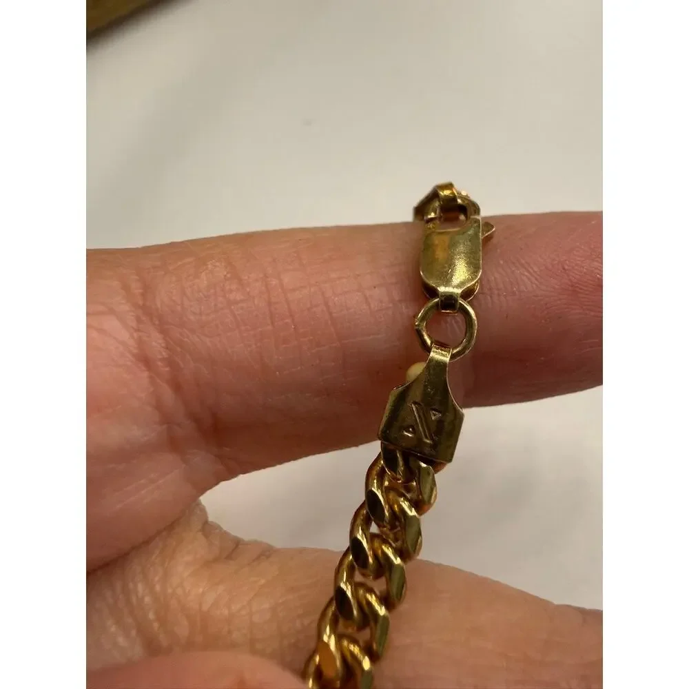 JAXXON 5mm Gold Cuban Link Chain Necklace - 22